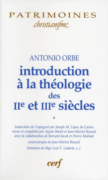 Introduction à la théologie des iie et iiie siècles - 1 - Image principale