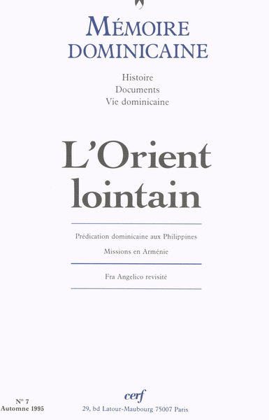 Memoire dominicaine - numero 7 l'orient lointain - Image principale