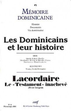 Dominicains et leur histoire : lacordaire, le « testament » inachevé - Image principale