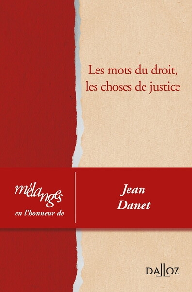 Mélanges en l'honneur de jean danet - Image principale