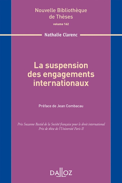 La suspension des engagements internationaux - volume 162 - Image principale