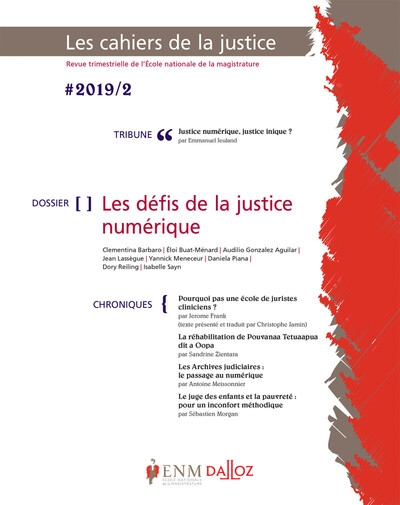 Cahier de la justice 2/2019 - Image principale