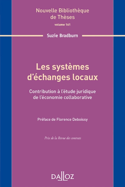 Les systèmes d'échanges locaux - volume 161 contribution à l'étude juridique de l'économie collaborative - Image principale