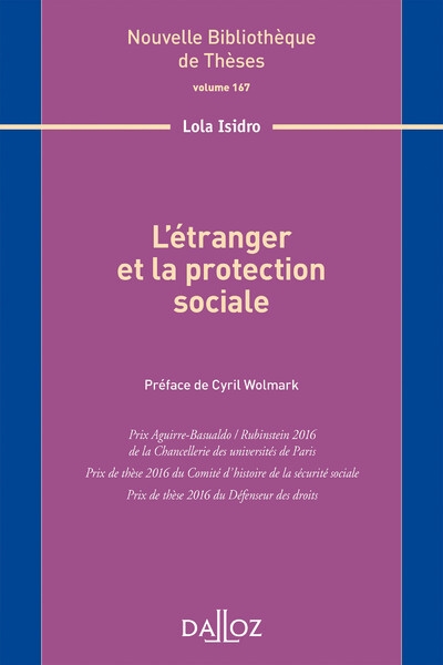 L'étranger et la protection sociale - volume 167 - Image principale
