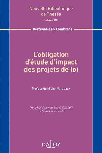 L'obligation d'étude d'impact des projets de loi - volume 163 - Image principale