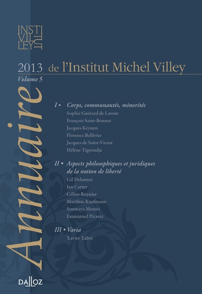 Annuaire de l'institut michel villey 2013 - volume 5 - Image principale
