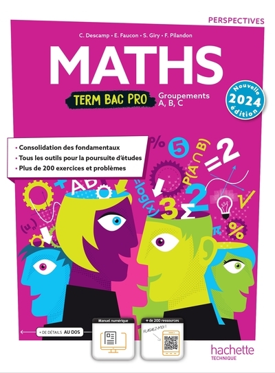 Perspectives mathématiques terminale bac pro - livre élève - éd. 2024 - Image principale