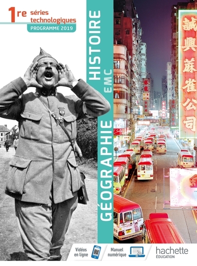 Histoire-géographie-emc 1re séries technologiques - livre élève - éd. 2019 - Image principale