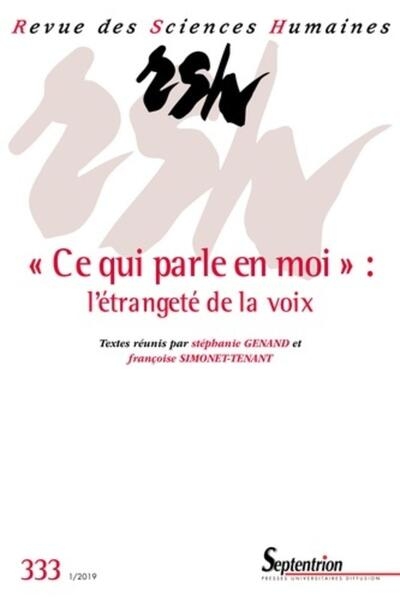Revue des sciences humaines, n°333/janvier-mars 2019 - Image principale