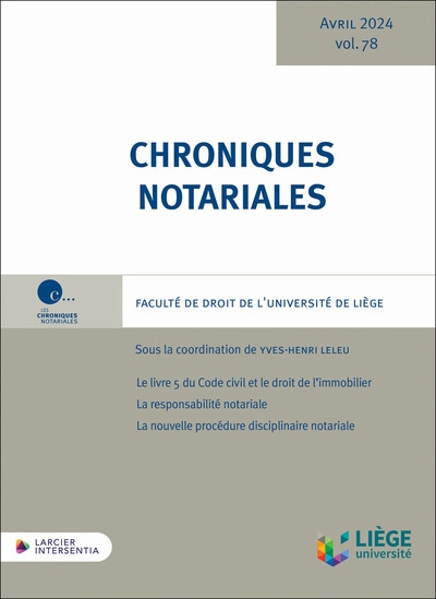 Chroniques notariales - volume 78 - Image principale