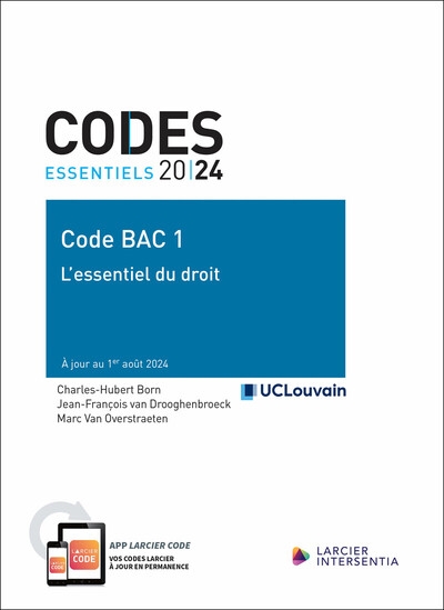 Code bac 1 2024-2025 - l'essentiel du droit - à jour au 1er août 2024 - Image principale