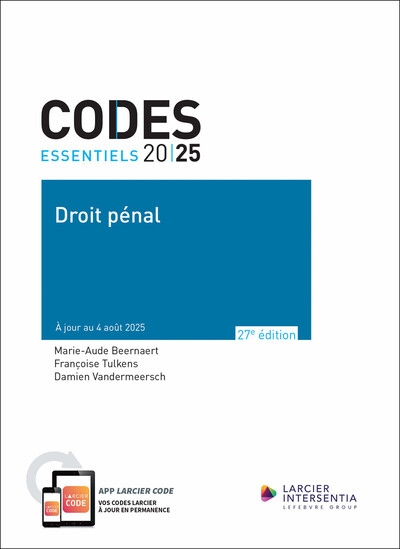 Code essentiel - droit pénal 2025 - à jour au 4 août 2025 - Image principale