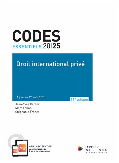 Code essentiel - droit international privé 2025 - à jour au 1er août 2025 - Image principale
