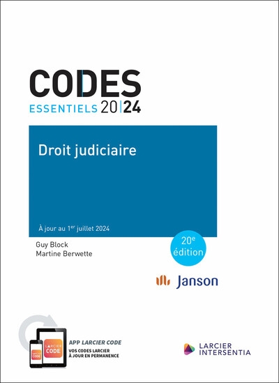 Code essentiel - droit judiciaire 2024 - à jour au 1er juillet 2024 - Image principale