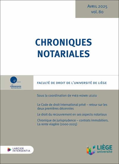 Chroniques notariales - volume 80 - Image principale