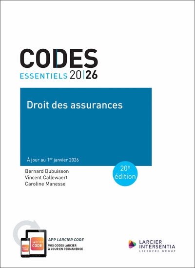 Code essentiel - droit des assurances 2026 - à jour au 1er janvier 2026 - Image principale