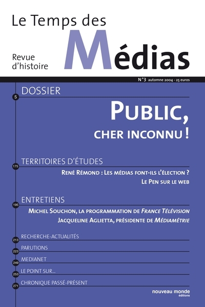 Le temps des médias n° 3 - Image principale