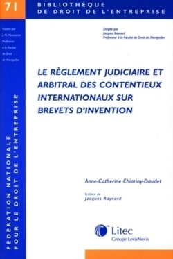 Le reglement judiciaire et arbitral/contentieux brev invent. n.71 - Image principale