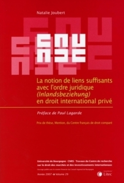 Notion de liens suffisants avec l ordre juridiq ue (inlandsbeziehung) en droit international prive - Image principale