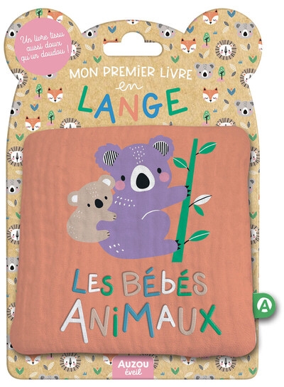 Mon premier livre tissu en lange - les bébés animaux - Image principale