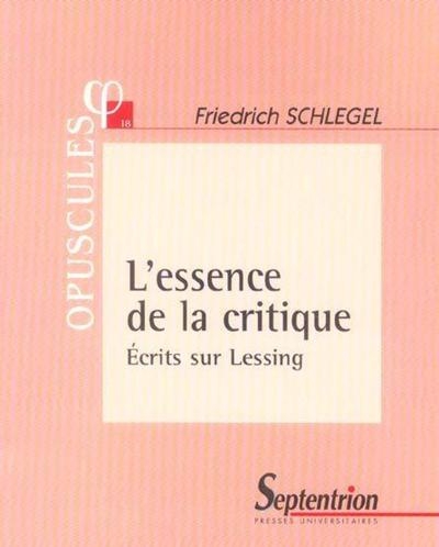 L'essence de la critique écrits sur lessing - Image principale