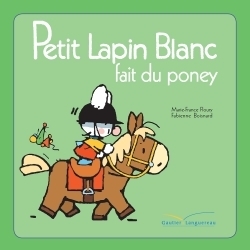 Petit lapin blanc fait du poney - Image principale