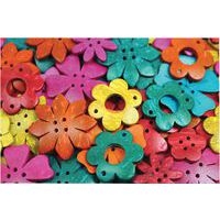 Sachet 150g fleurs pendentif en coquille de coco - Image principale