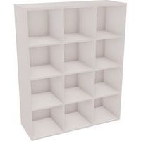Meuble 12 cases L120xH149,1xP43,2 cm blanc - Image principale
