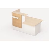 Voile d'accueil avec tablette porte-sac chêne clair/blanc - Image principale