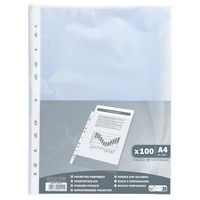 Sachet 100 pochettes perforées polypropylène grainé A4 4/100 - Image principale