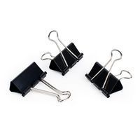 Pince métal à double clip 19 mm (lot de 12) - Image principale