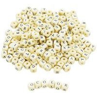 Sachet 440 perles cubes bois alphabet 10mm - Image principale