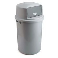 Conteneur en plastique avec couvercle volet abattant - 126 L Gris - Image principale