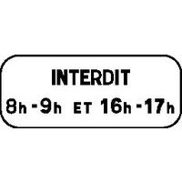 Panonceau pour panneaux de signalisation type B - M6f - Donne des précisions concernant l'interdiction de stat - Image principale