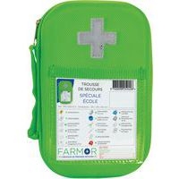 Trousse de secours École petit model en PU Verte Fluo - Image principale
