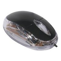Mini souris optique lumineuse noire USB - Image principale