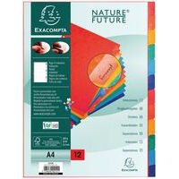 Lot de 15 Intercalaire carte lustrée 225g avec onglets 12 positions A4 - Image principale