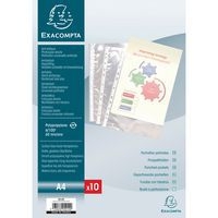 Lot de 10 Sachet de 10 pochettes perforées pp lisse 6/100e - a4 - Image principale