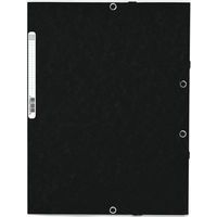 Lot de 50 Chemise à élastique 3 rabats carte lustrée 355gm² A4 Noir - Image principale