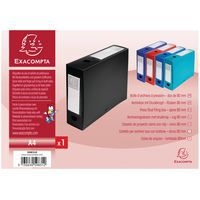 Lot de 10 boîtes de classement à pression 80mm PP 7/10e opaque A4 Noir - Image principale