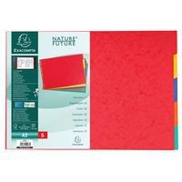 Lot de 20 Intercalaires carte lustrée 400g 5 positions - a3 - Image principale