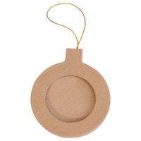 Cadre boule ronde de Noël à suspendre 9,5cm (Lot de 20) - Image principale