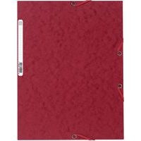 Lot de 25 chemises 3 rabats carte lustrée 400g/m2 A4 Cerise - Image principale