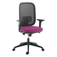 Fauteuil Alaia dos résille noire contact synchrone magenta - Image principale