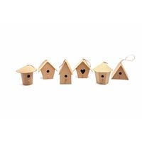 Lot de 6 nichoirs à oiseaux en carton à décorer - Image principale