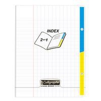 Cahier piqué 2 index 8000 polypro Seyès 96p - Calligraphe - Image principale