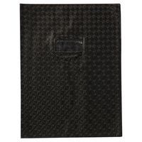 Protège-cahier grain losange 18/100ème 24x32 noir + porte étiquette - Image principale