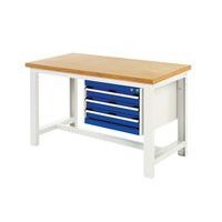 Établi Cubio avec 3 tiroirs - Largeur 200 cm - Multiplis Profondeur 75 cm - Image principale