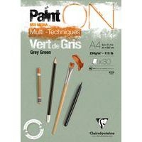 Bloc 30 feuilles PaintON Vert de Gris 250g - Clairefontaine - Image principale