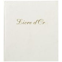 Livre d'or cuir alpille 140 pges ivoire 26x22cm vertical blanc - Image principale